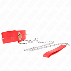 Kink - Colar De Diamante Vermelho Com Cinto 65 Cm Ajdustável 35-51 Cm X 7 Cm