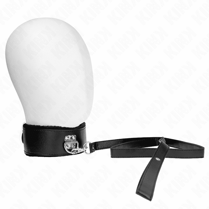 Kink - Colar Com Trela 116 Cm Com Pregos Prata Modelo 4 Preto Ajustável 40-48 Cm X 6 Cm - Image 2