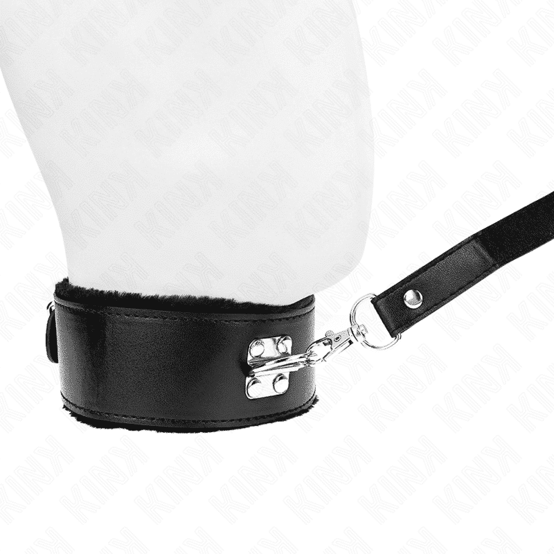 Kink - Colar Com Trela 116 Cm Com Pregos Prata Modelo 4 Preto Ajustável 40-48 Cm X 6 Cm - Image 3