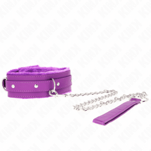 Kink - Colar Com Trela 65 Cm Com Restrições Roxo 36-42 Cm X 5,5 Cm