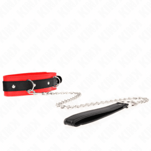 Kink - Colar Modelo Básico Com Trela 65 Cm Modelo 3 Vermelho 53 X 5 Cm