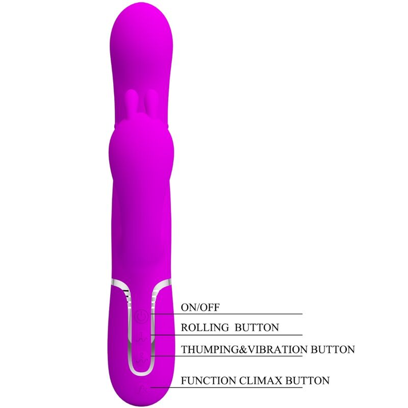 Pretty Love - Cammy Vibrador Triplo Multifuncional 4 Em 1 Rosa - Image 8