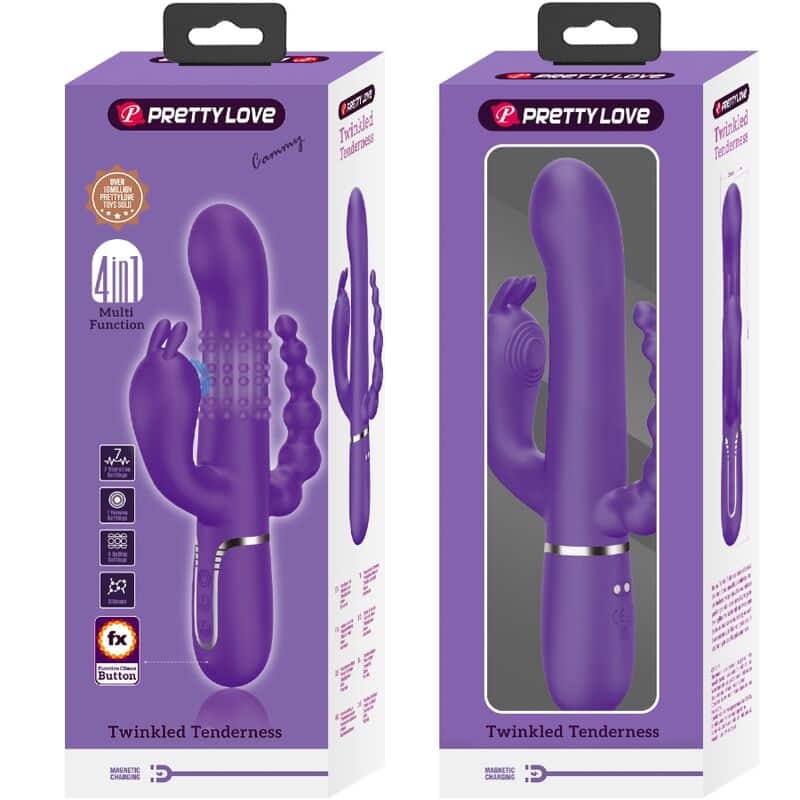 Pretty Love - Cammy Triplo Vibrador Multifunção 4 Em 1 Roxo - Image 9