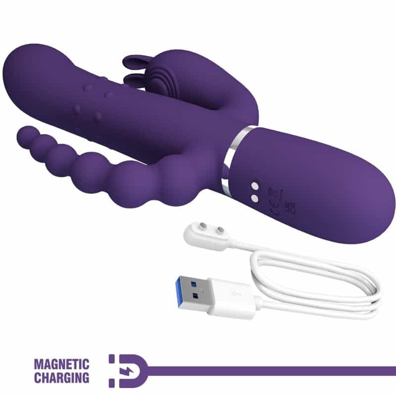 Pretty Love - Cammy Triplo Vibrador Multifunção 4 Em 1 Roxo - Image 8