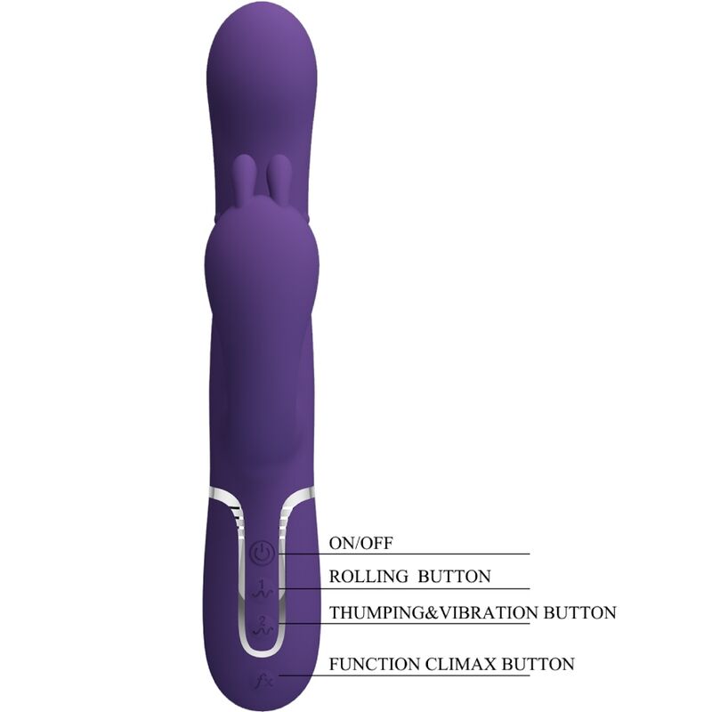 Pretty Love - Cammy Triplo Vibrador Multifunção 4 Em 1 Roxo - Image 6