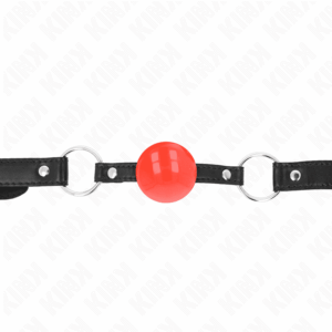 KINK - BOLA TPE VERMELHA MORDAÇA 4 CM 60 X 2 CM