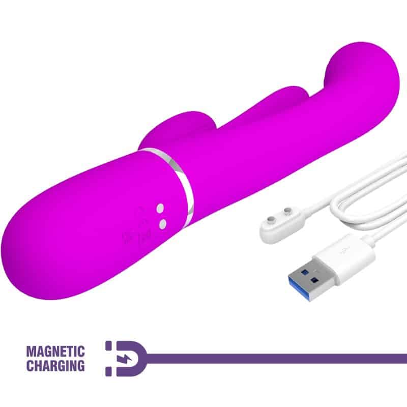Pretty Love - Shania Triple Rabbit Vibrador Multifuncional Rosa - Image 6