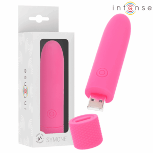 Intense - Symone  Usb Recarregável Vibratória Bullet 8 Vibrações Rosa 10 X 2,2 Cm