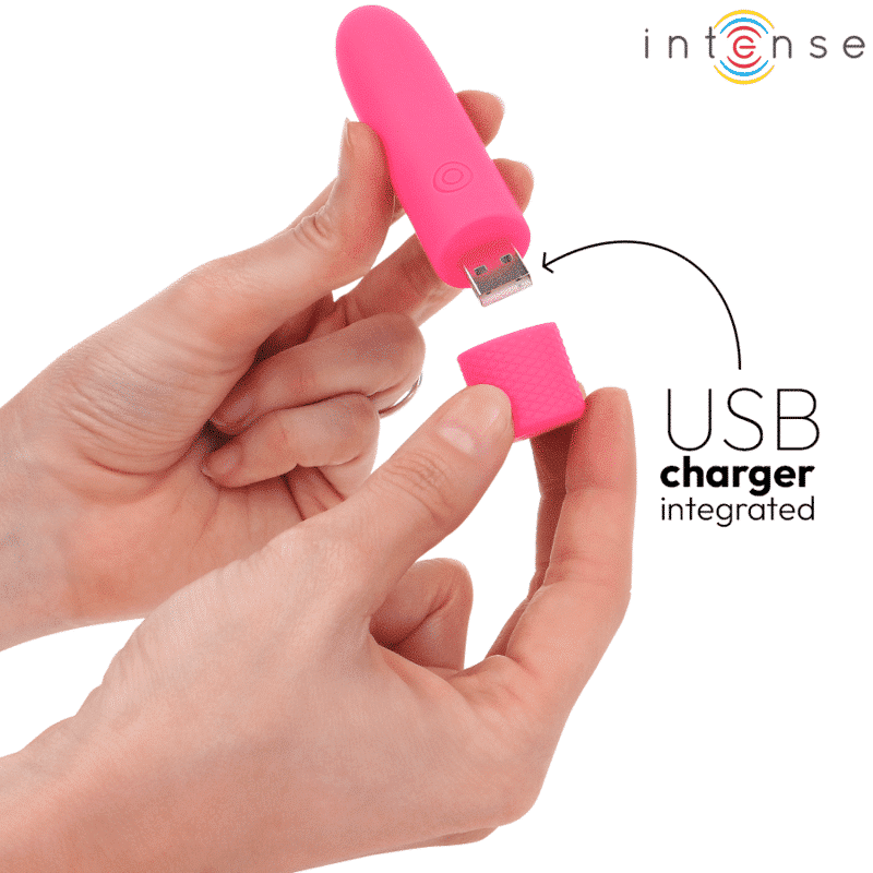 Intense - Symone Usb Recarregável Vibratória Bullet 8 Vibrações Rosa 10 X 2,2 Cm - Image 6