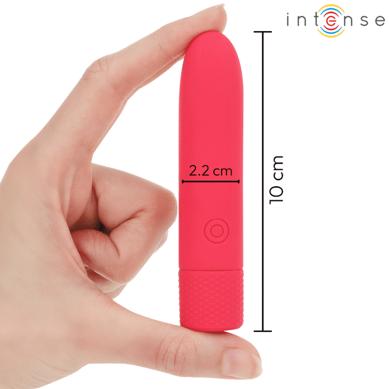 Intense - Symone Usb Recarregável Vibratória Bullet 8 Vibrações Vermelho 10 X 2,2 Cm - Image 5