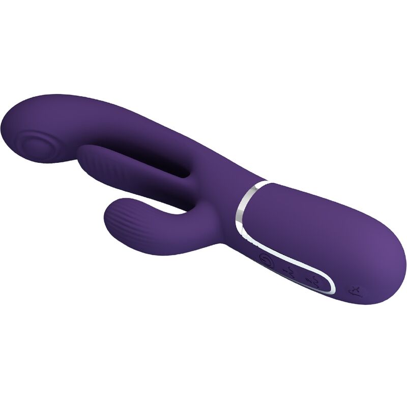 Pretty Love - Shania Triple Rabbit Vibrador Multifuncional Roxo - Image 5