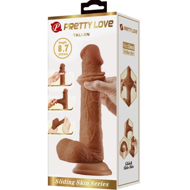 Pretty Love - Dildo Realista Alto 22 Cm Marrom - Image 6
