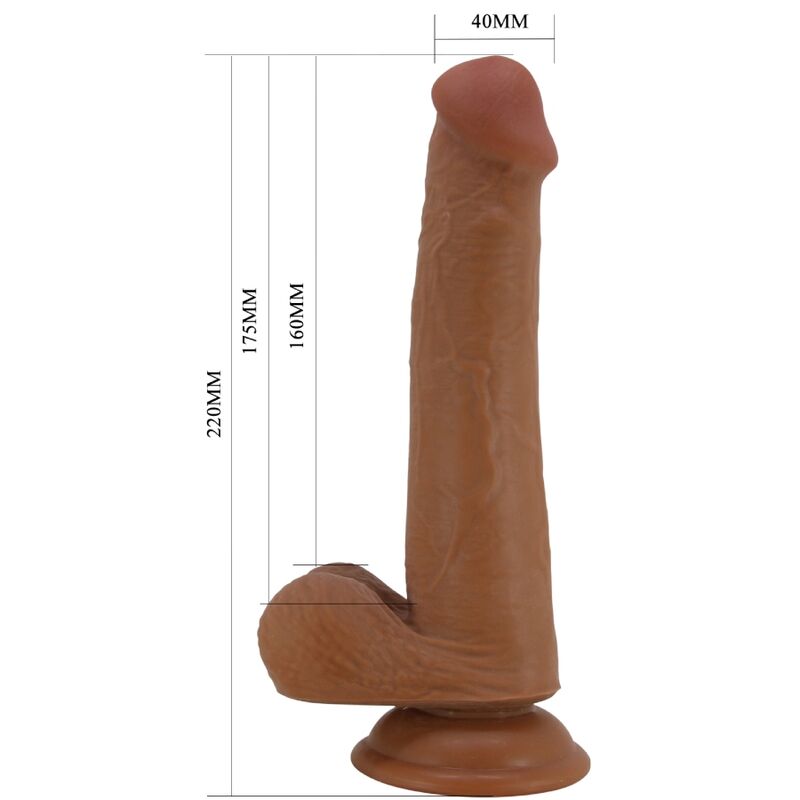 Pretty Love - Dildo Realista Alto 22 Cm Marrom - Image 5