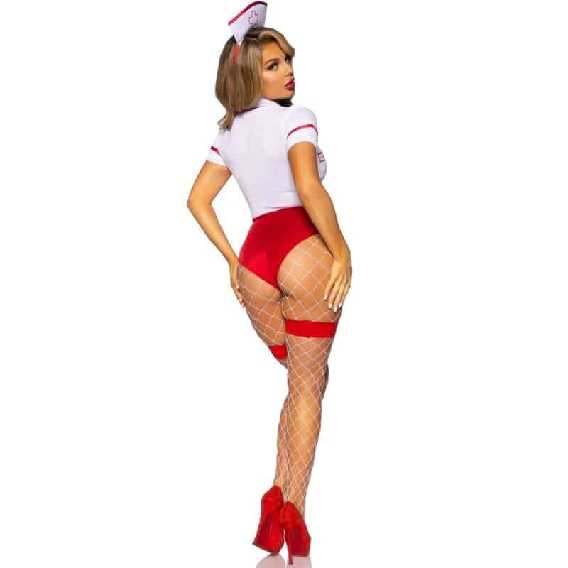 Leg Avenue - Fantasia De Enfermeira Sexy Vermelho/Branco M - Image 8
