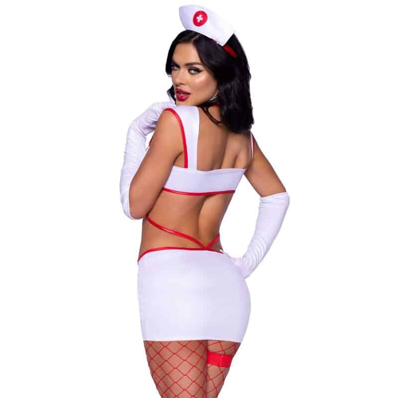 Leg Avenue - Traje Enfermeira Sexy Branco M - Image 3