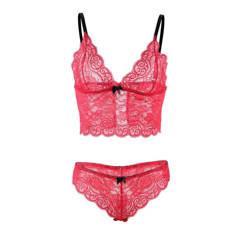Subblime - 953904 Camisola De Seda E Renda + Calcinha Vermelha L/Xl - Image 7