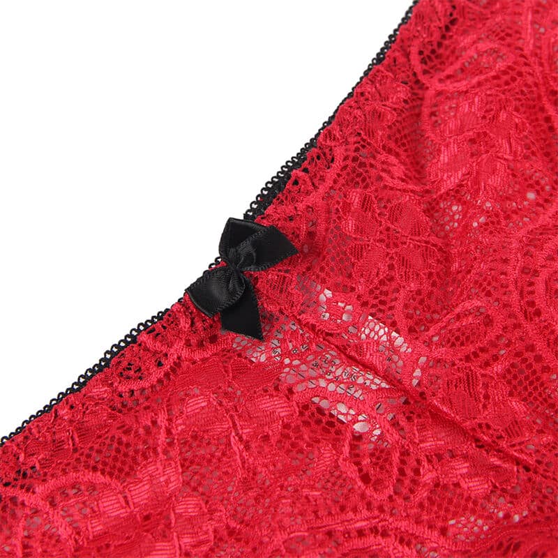 Subblime - 953904 Camisola De Seda E Renda + Calcinha Vermelha L/Xl - Image 11