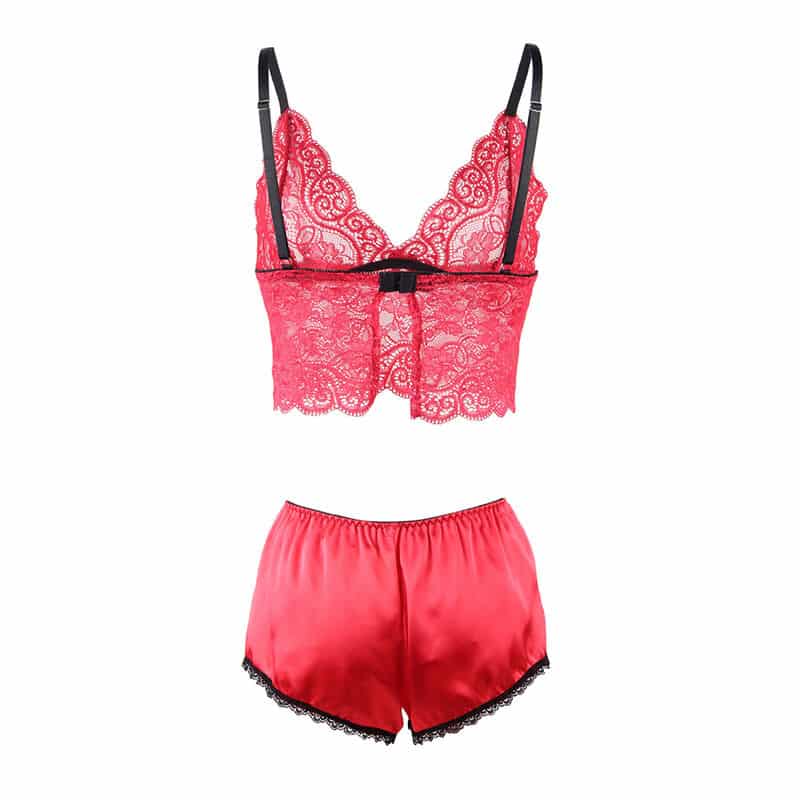 Subblime - 953904 Camisola De Seda E Renda + Calcinha Vermelha L/Xl - Image 6