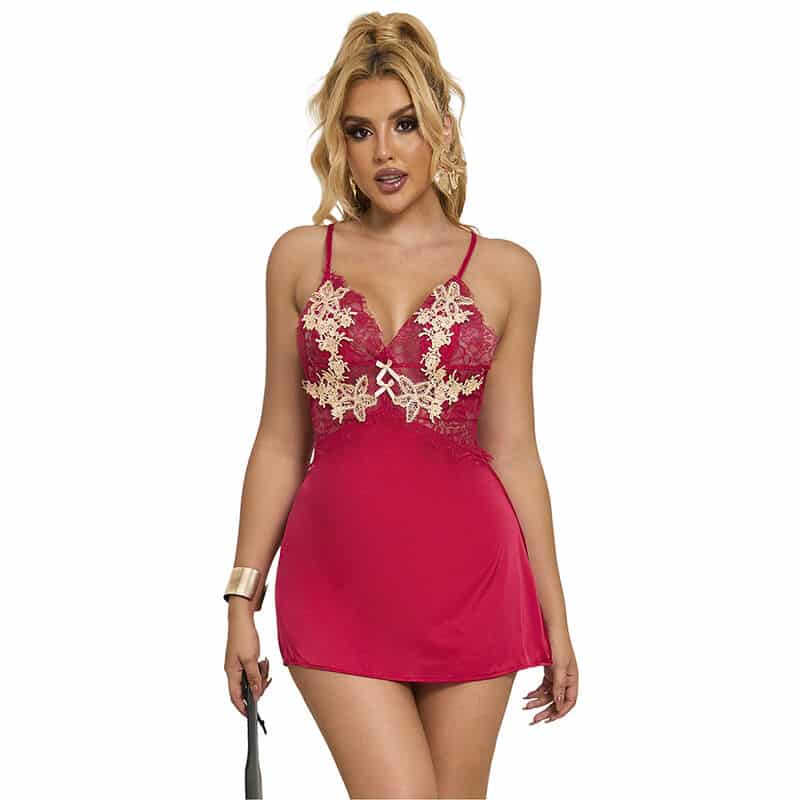 Subblime - 954130 Babydoll Com Design Floral Vermelho L/Xl - Image 4
