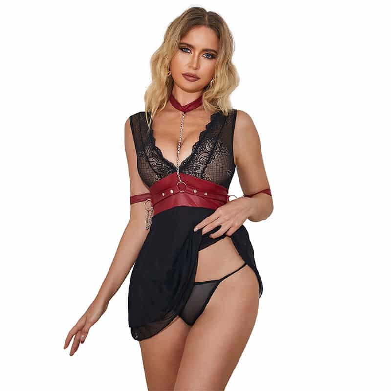 Subblime - 954420 Vestido Bondage De Renda Preto S/M - Image 3
