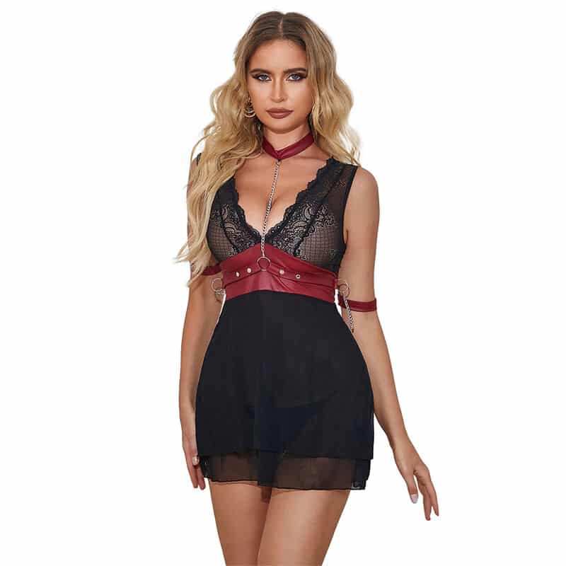 Subblime - 954420 Vestido Bondage De Renda Preto S/M