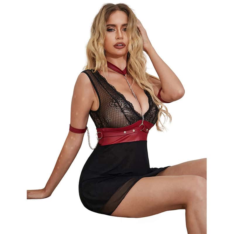 Subblime - 954420 Vestido Bondage De Renda Preto S/M - Image 4