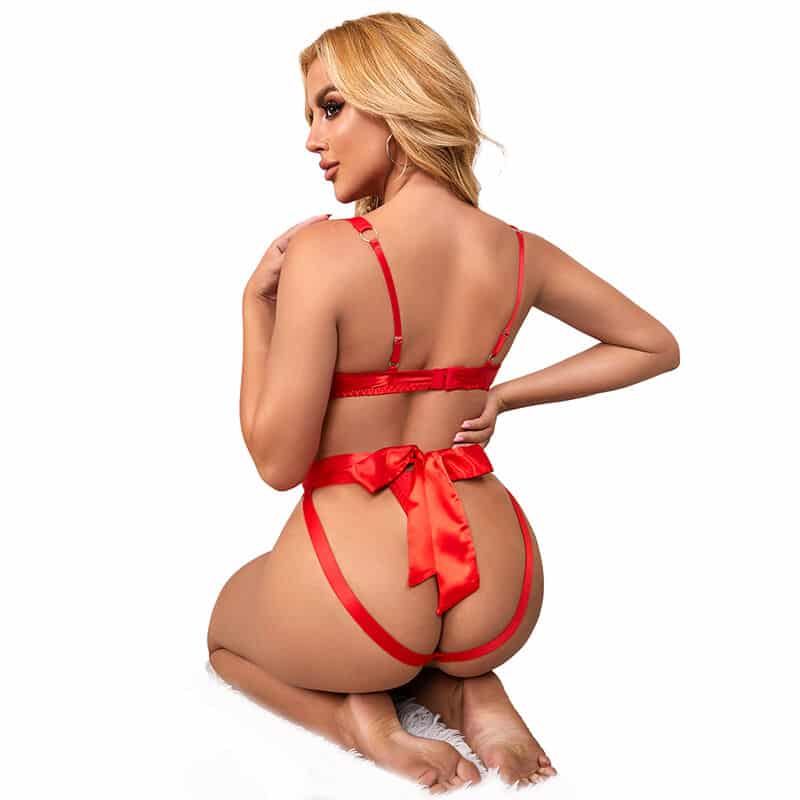 Subblime - 954475 Body Sexy Openwork Com Laço Vermelho L/Xl - Image 6