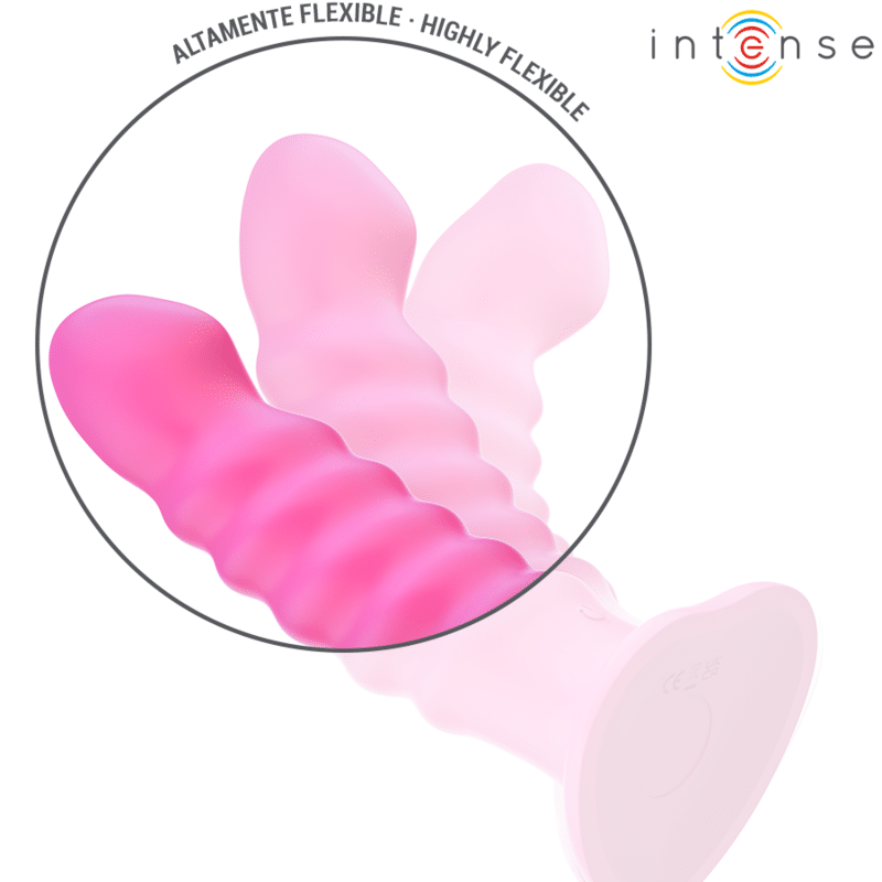 Intense - Cindy Vibrador Tamanho L Design Espiral 10 Vibrações Rosa Controle Remoto - Image 4