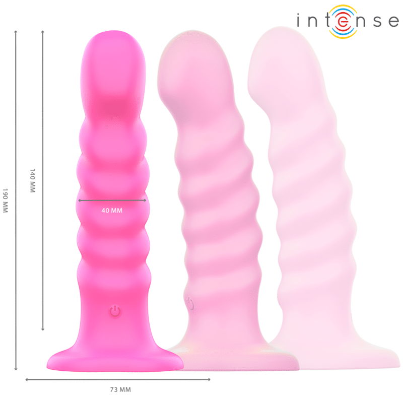 Intense - Cindy Vibrador Tamanho L Design Espiral 10 Vibrações Rosa Controle Remoto - Image 2