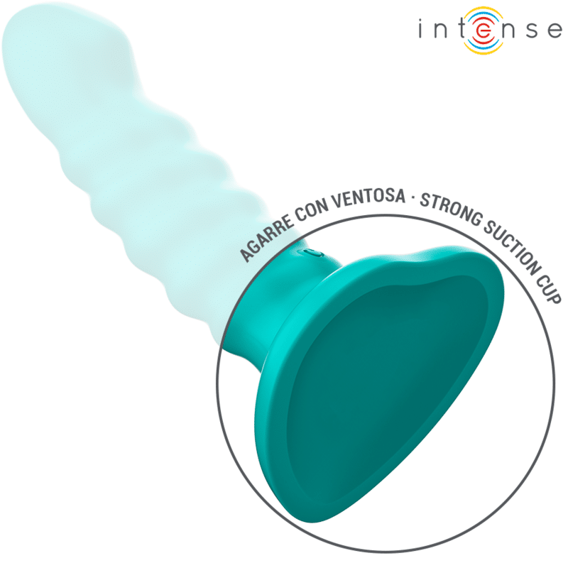 Intense - Buffy Vibrador Tamanho S Design Espiral 10 Vibrações Controle Remoto Azul - Image 6