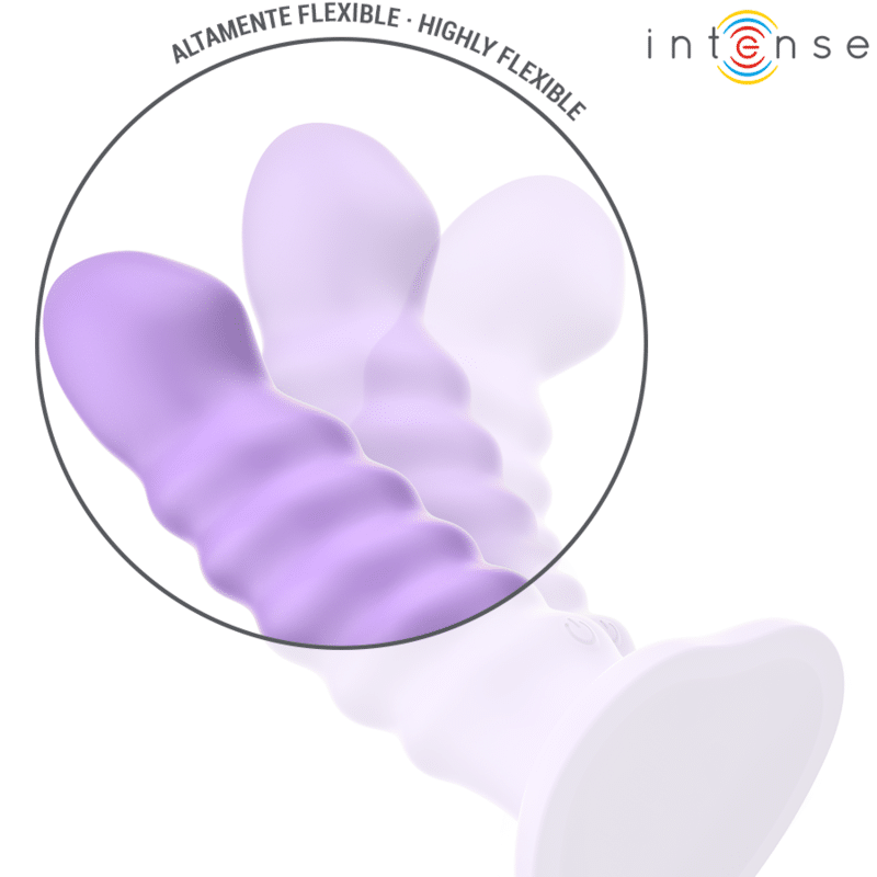Intense - Brenda Vibrador Tamanho M Design Espiral 10 Vibrações Roxo Controle Remoto - Image 6