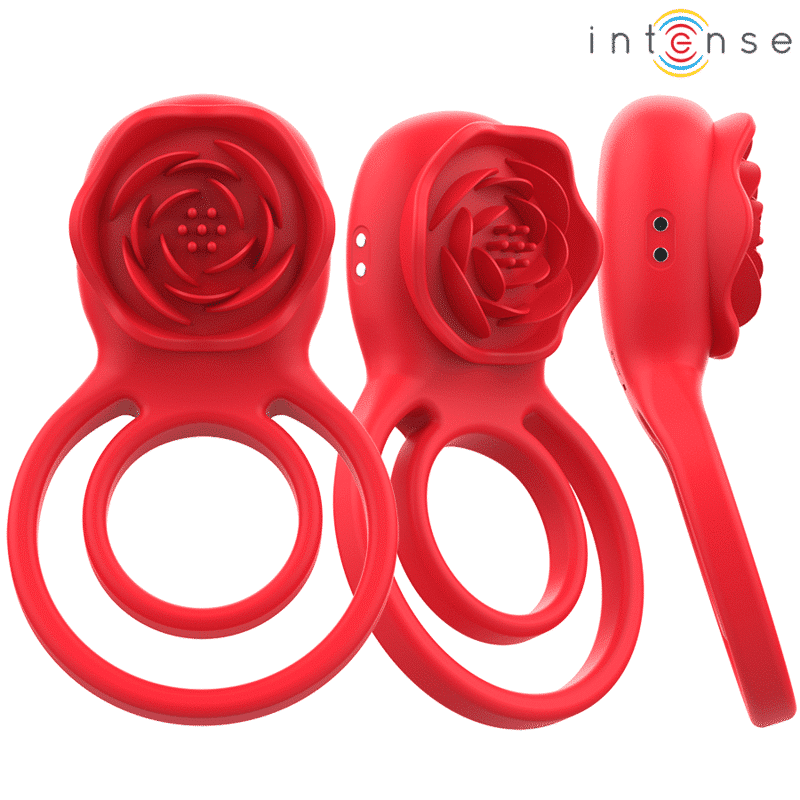 Intense - Gail Estimulador Rose 10 Vibrações Vermelho Controle Remoto - Image 3