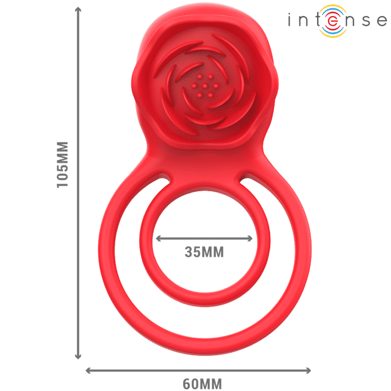 Intense - Gail Estimulador Rose 10 Vibrações Vermelho Controle Remoto - Image 4