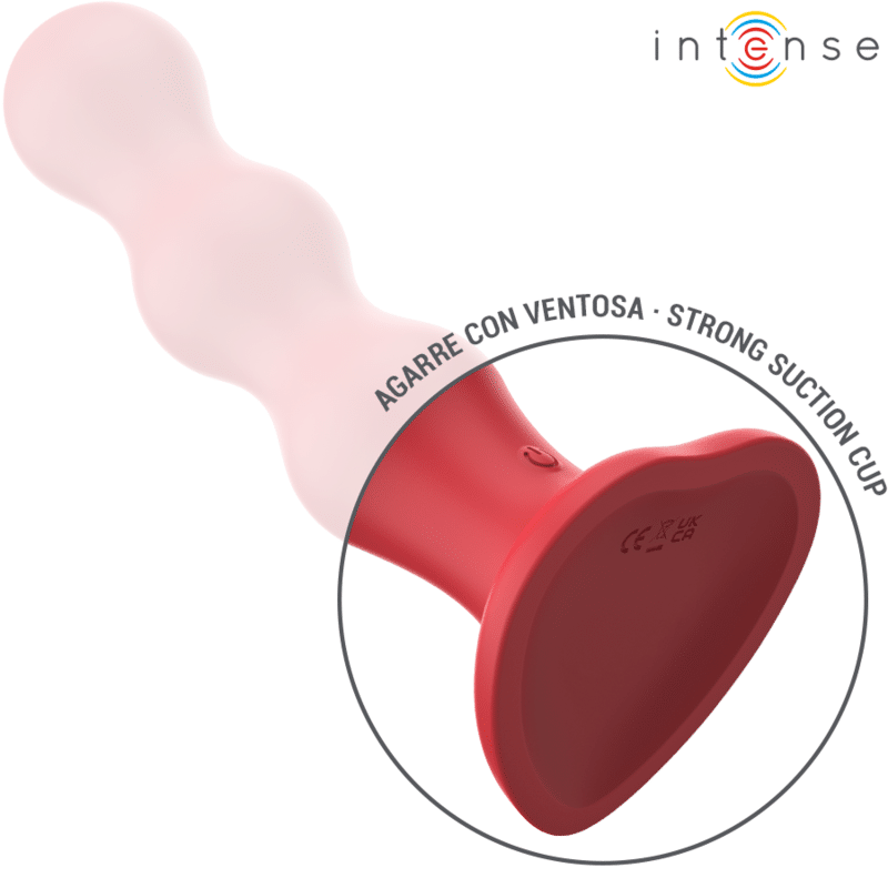 Intense - Cody Vibrador Com Ventosa Vermelho Controle Remoto - Image 5