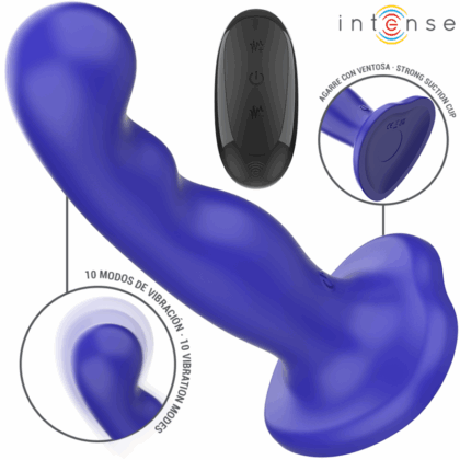 Intense - Shorty Vibrador Com Ventosa Azul Controle Remoto