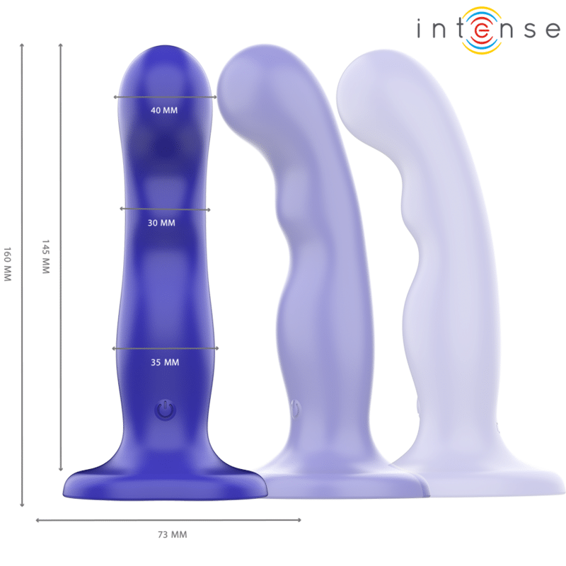 Intense - Shorty Vibrador Com Ventosa Azul Controle Remoto - Image 2
