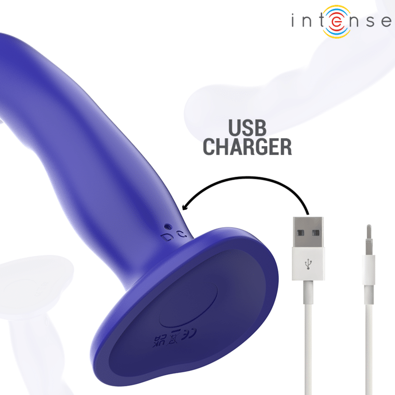 Intense - Shorty Vibrador Com Ventosa Azul Controle Remoto - Image 6