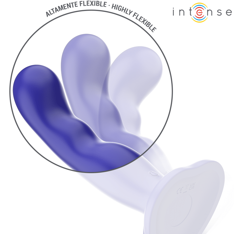 Intense - Shorty Vibrador Com Ventosa Azul Controle Remoto - Image 4
