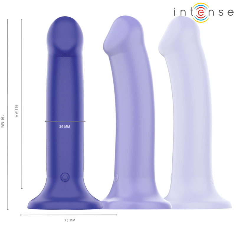 Intense - Victoria Vibrador Com Ventosa 10 Vibrações Azul Escuro Controle Remoto - Image 2