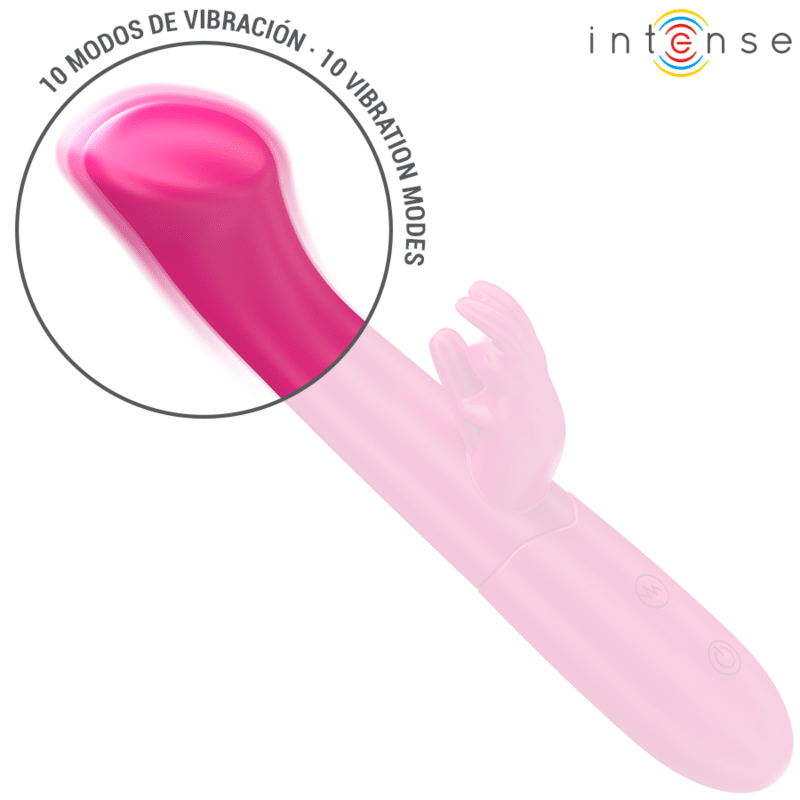Intense - Julieta Rabbit Vibrador 18,6 Cm 10 Vibrações Rosa - Image 3