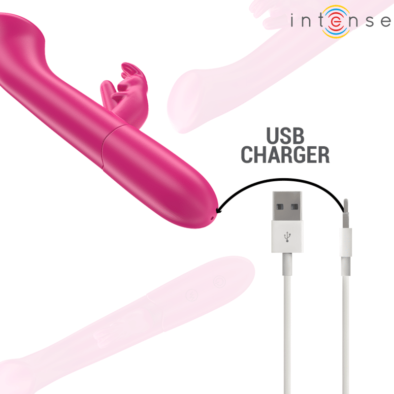 Intense - Julieta Rabbit Vibrador 18,6 Cm 10 Vibrações Rosa - Image 6