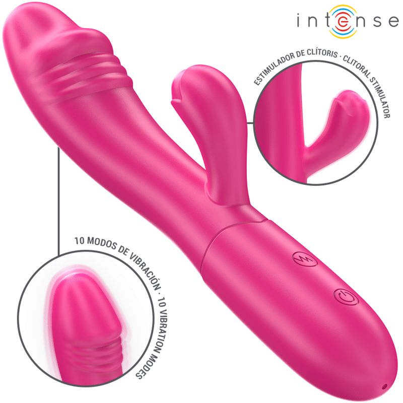 Intense - Ivy Vibrador Flexível 10 Vibrações Com Língua Estimulante Rosa