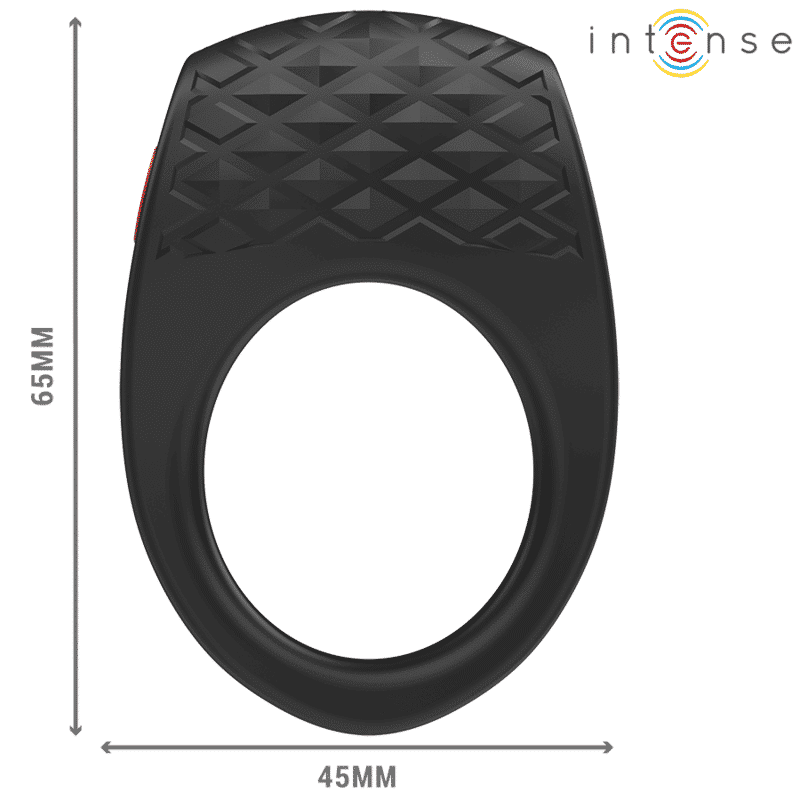 Intense - Clover Vibrador Anel Penis 10 Vibrações Preto - Image 5