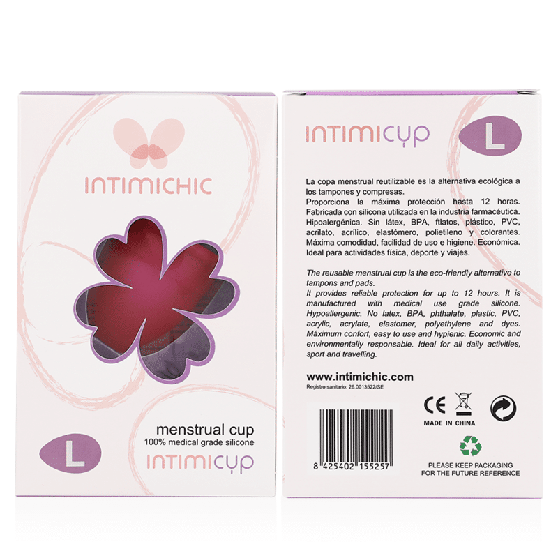 INTIMICHIC - COPO MENSTRUAL GRAU MÉDICO SILICONE - TAMANHO L - Image 2