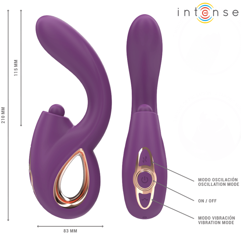 INTENSE - LALI MULTIFUNCIONAL VIBRADOR G-SPOT TAPPING & THRUST & VIBRATION ROXO - Image 6