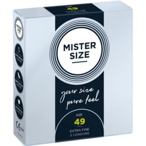 MISTER SIZE - PRESERVATIVO TAMANHO S 49 MM (3 UNIDADES)