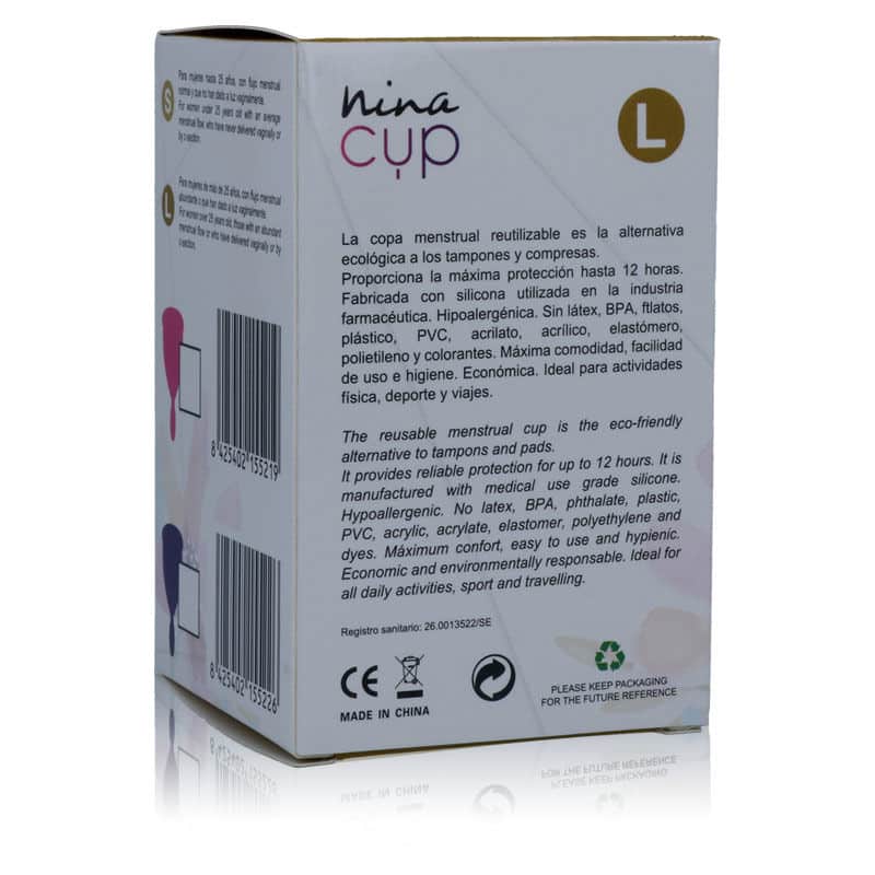 NINA KIKÍ - COPO MENSTRUAL ROSA - TAMANHO L - Image 5