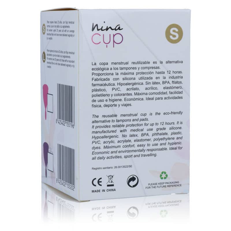 NINA KIKÍ - COPO MENSTRUAL ROSA - TAMANHO S - Image 3