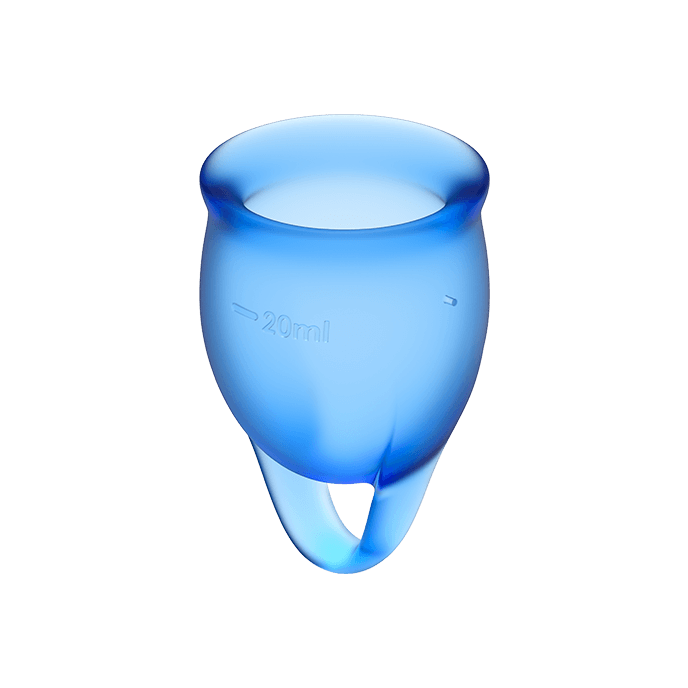 SATISFYER - COPO MENSTRUAL FEEL CONFIDENT AZUL ESCURO 15 + 20 ML - Image 3