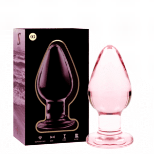 NEBULA SERIES BY IBIZA - MODELO 3 ANAL PLUG VIDRO BOROSILICADO ROSA 11 CM -O- 5 CM